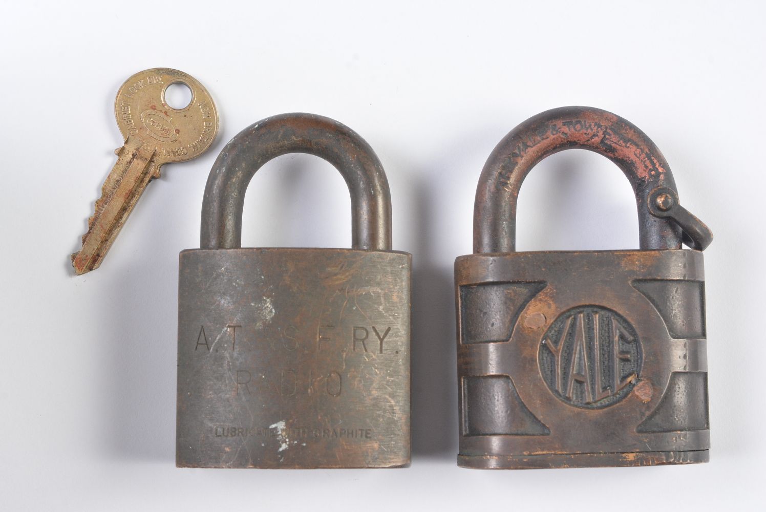 K.C. SOUTHERN AND A.T.&S.F. RAILROAD PADLOCKS