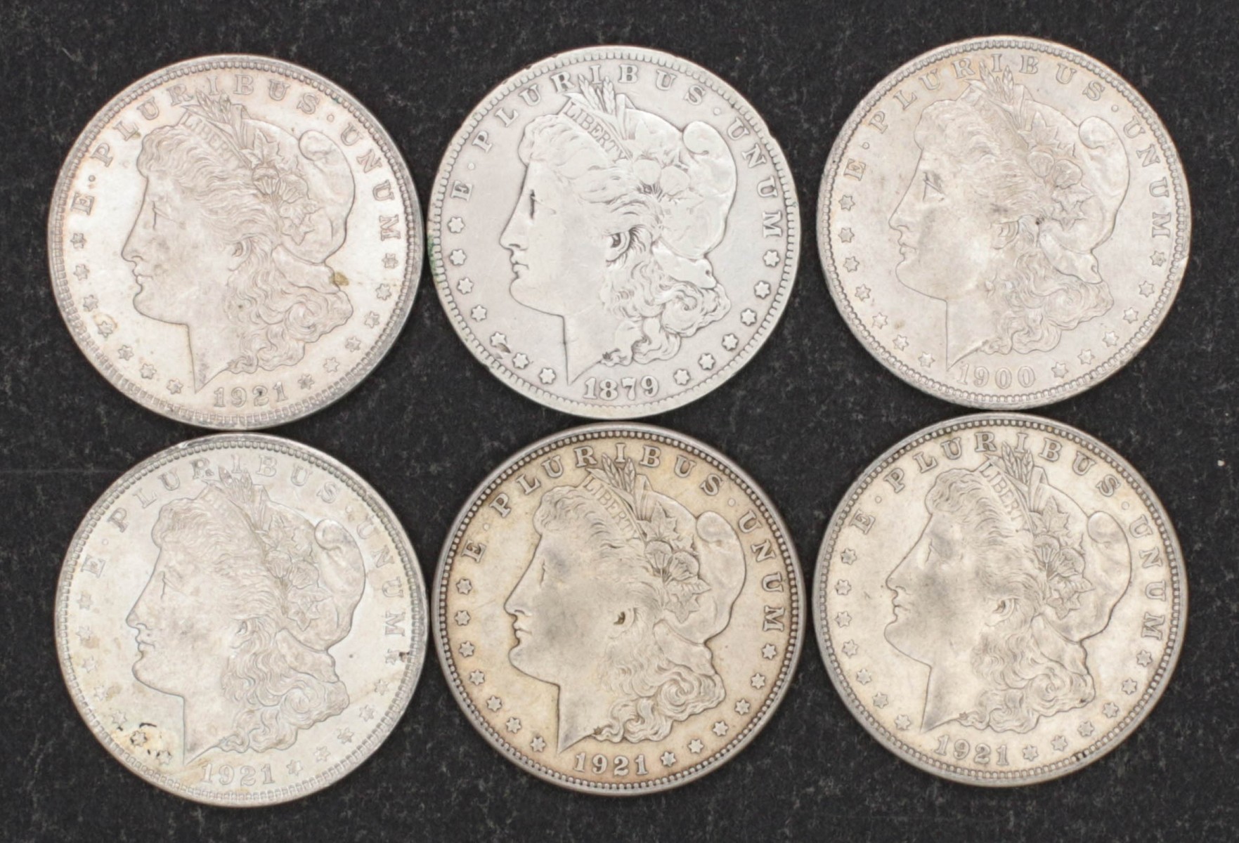 SIX MORGAN DOLLARS