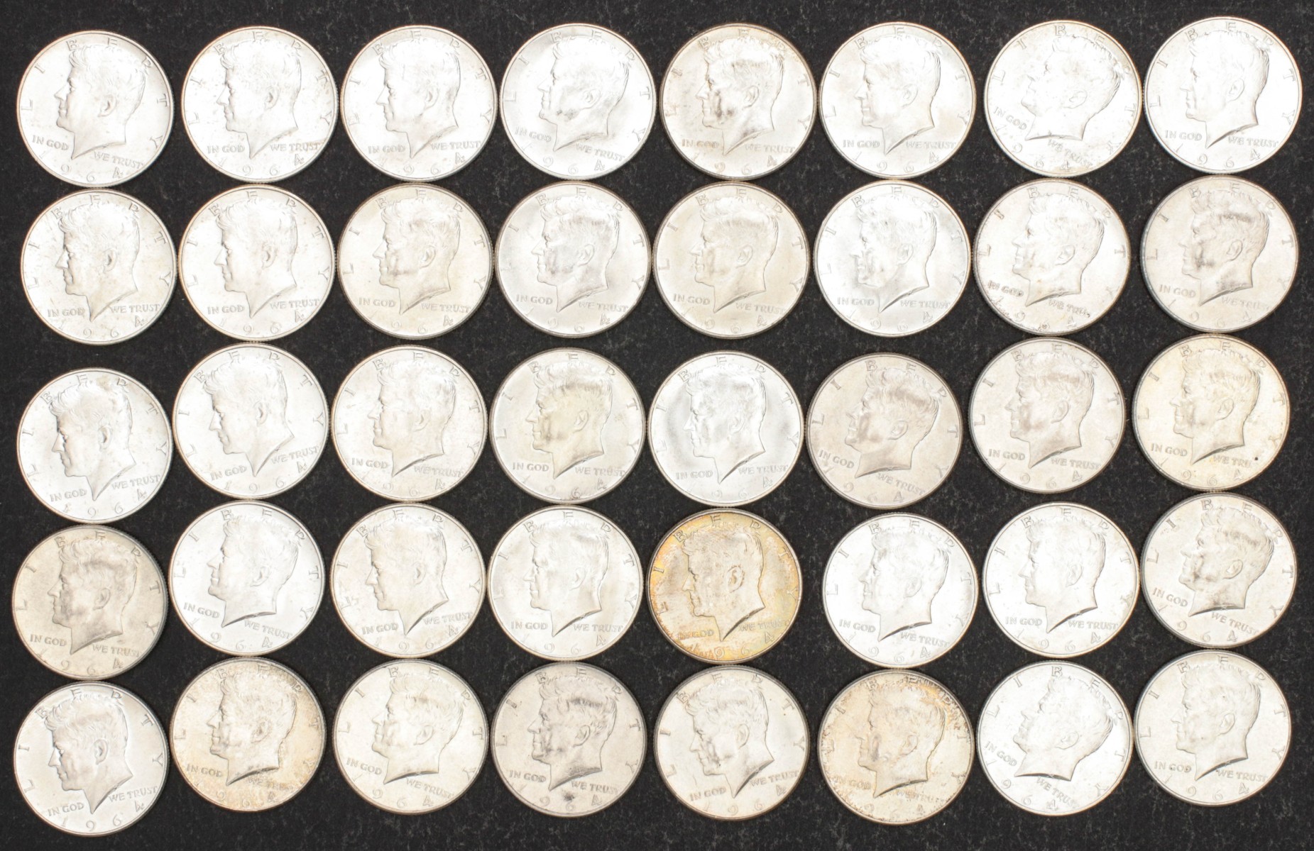 TWENTY DOLLARS FACE VALUE SILVER KENNEDY HALVES