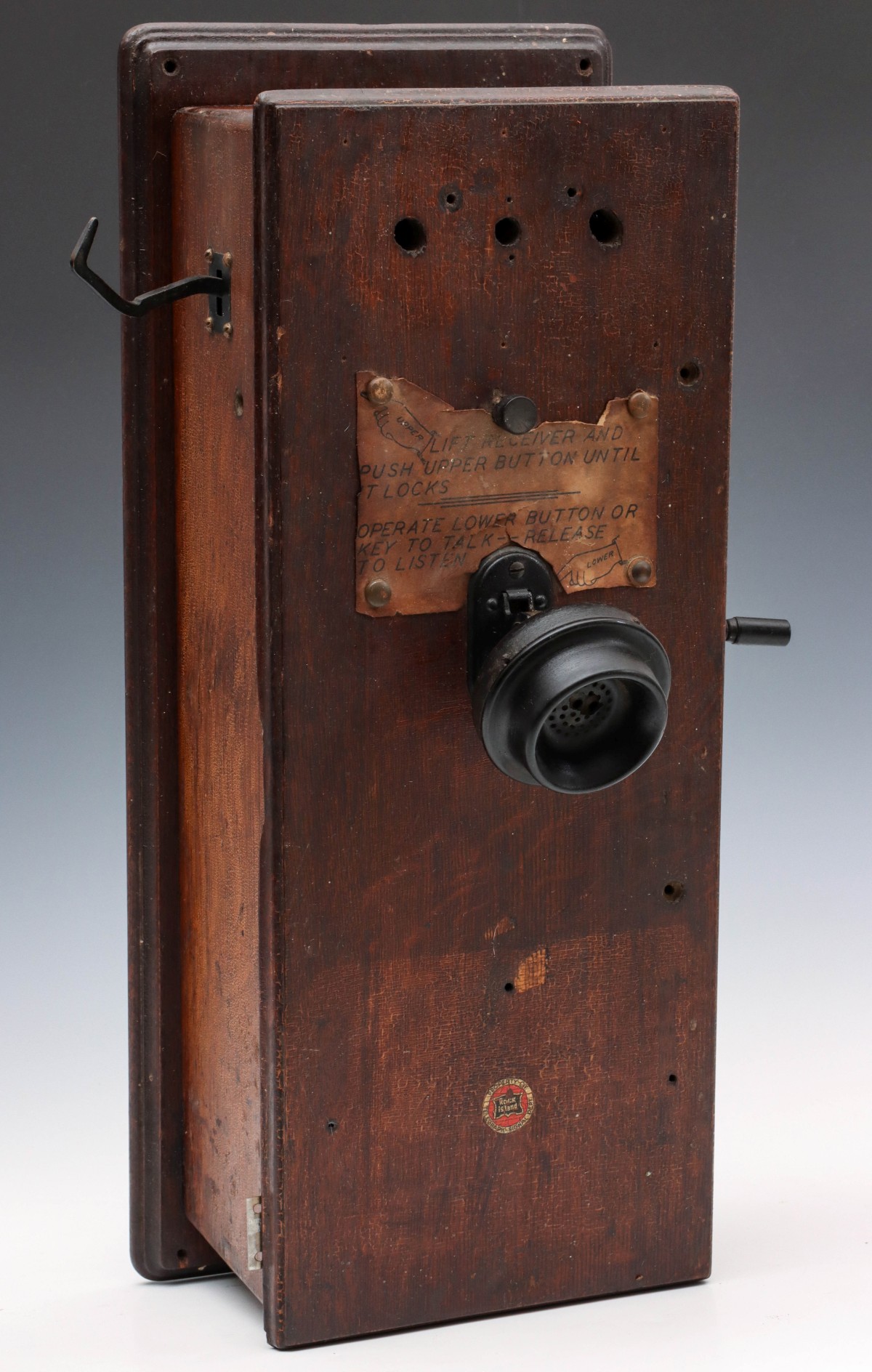 A ROCK ISLAND TELEGRAPH SIGNAL DEPT OAK PHONE C. 1900