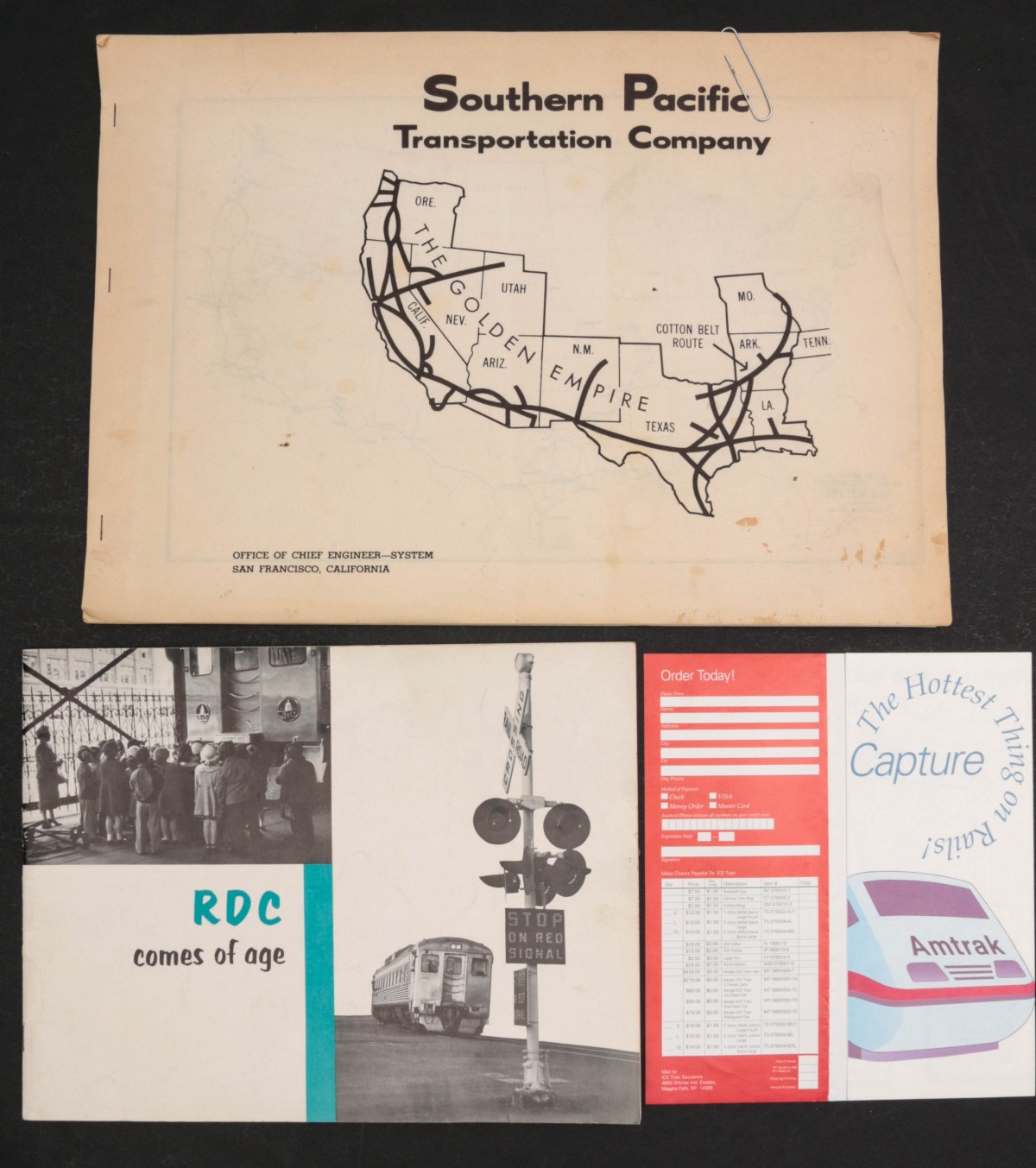 A COLLECTION OF RAILROAD PAPER EPHEMERA