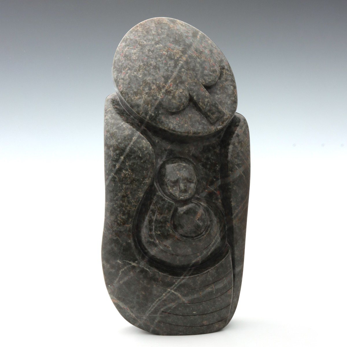 AFRICAN CARVED STONE SCULPTURE SIGNED TEMBA GENGEZHA