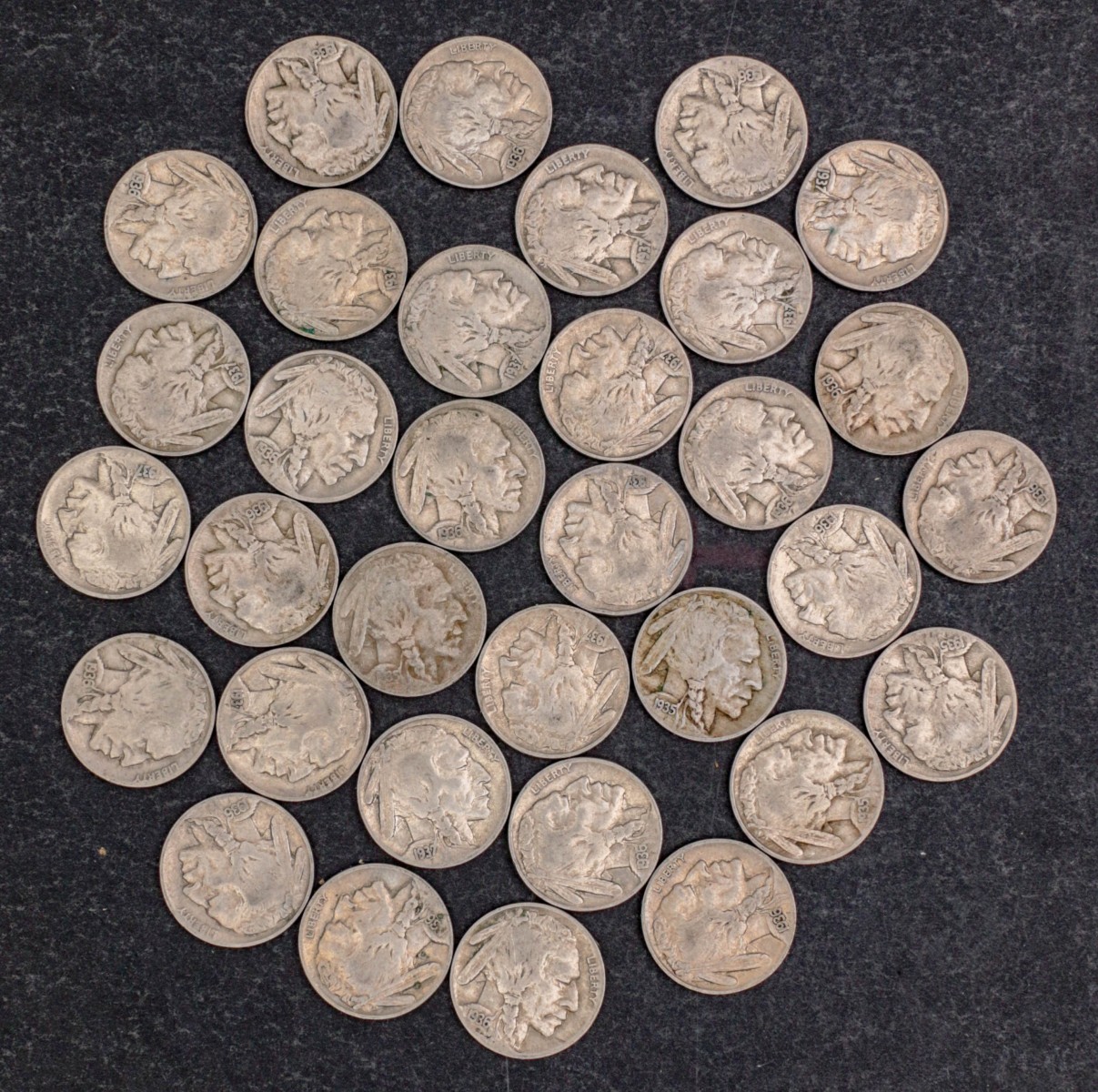 100 BUFFALO NICKELS WITH DATE