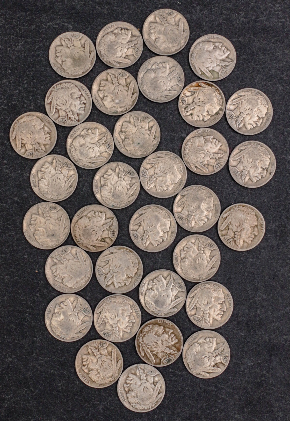 100 BUFFALO NICKELS WITH DATE