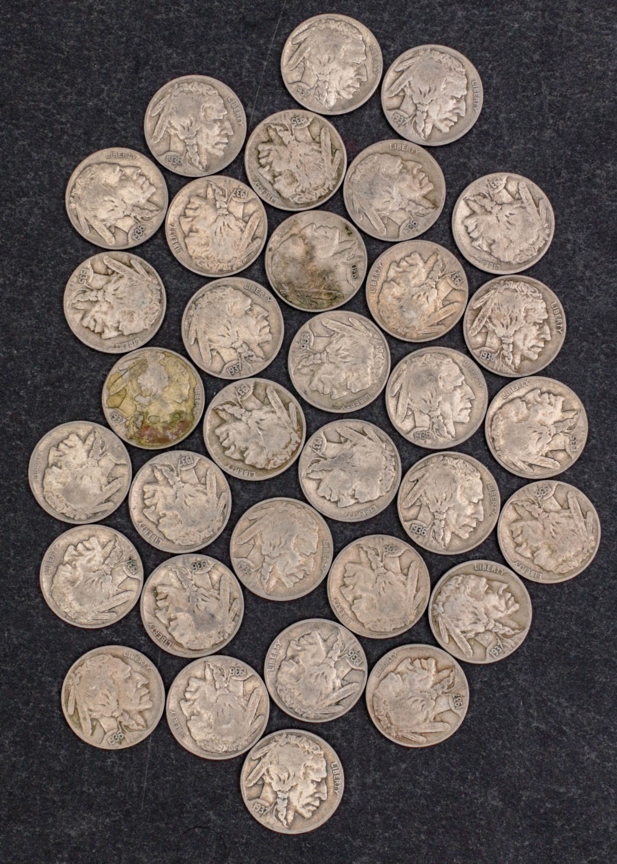 100 BUFFALO NICKELS WITH DATE