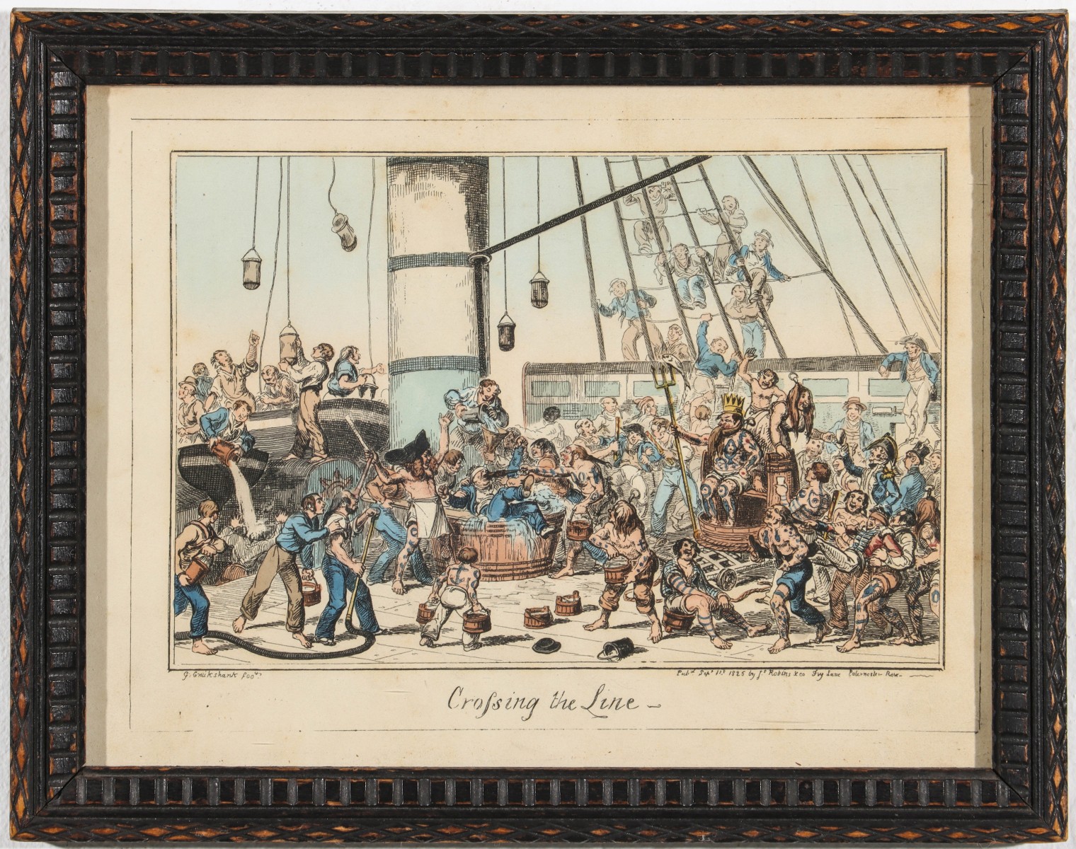 AFTER GEORGE CRUIKSHANK (1792-1878) MAN-O-WAR DECK SCENE