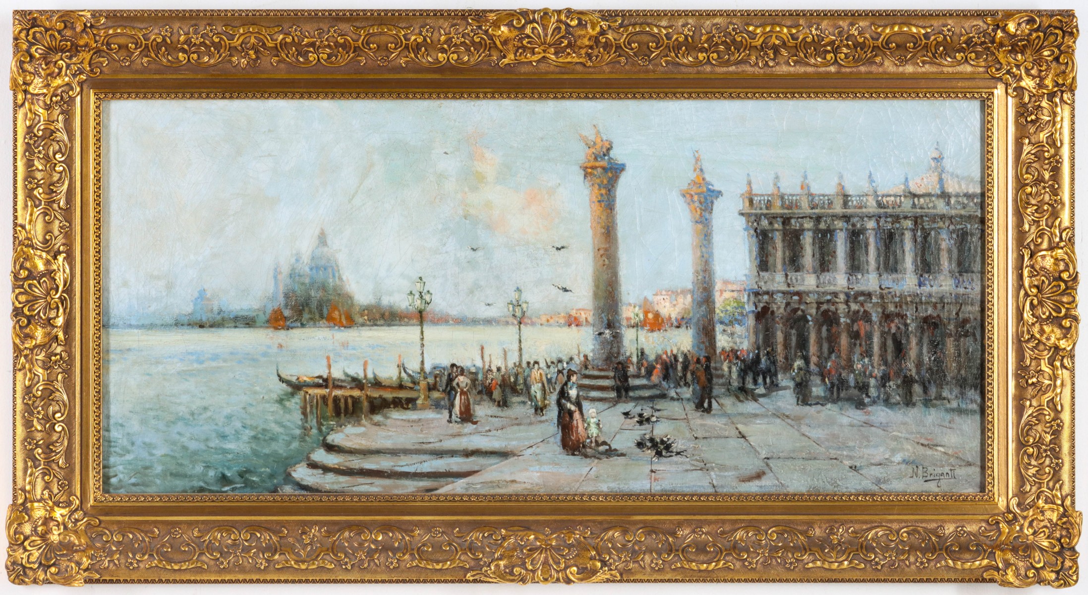 NICHOLAS BRIGANTI (1861 - 1944) VENETIAN SCENE OIL