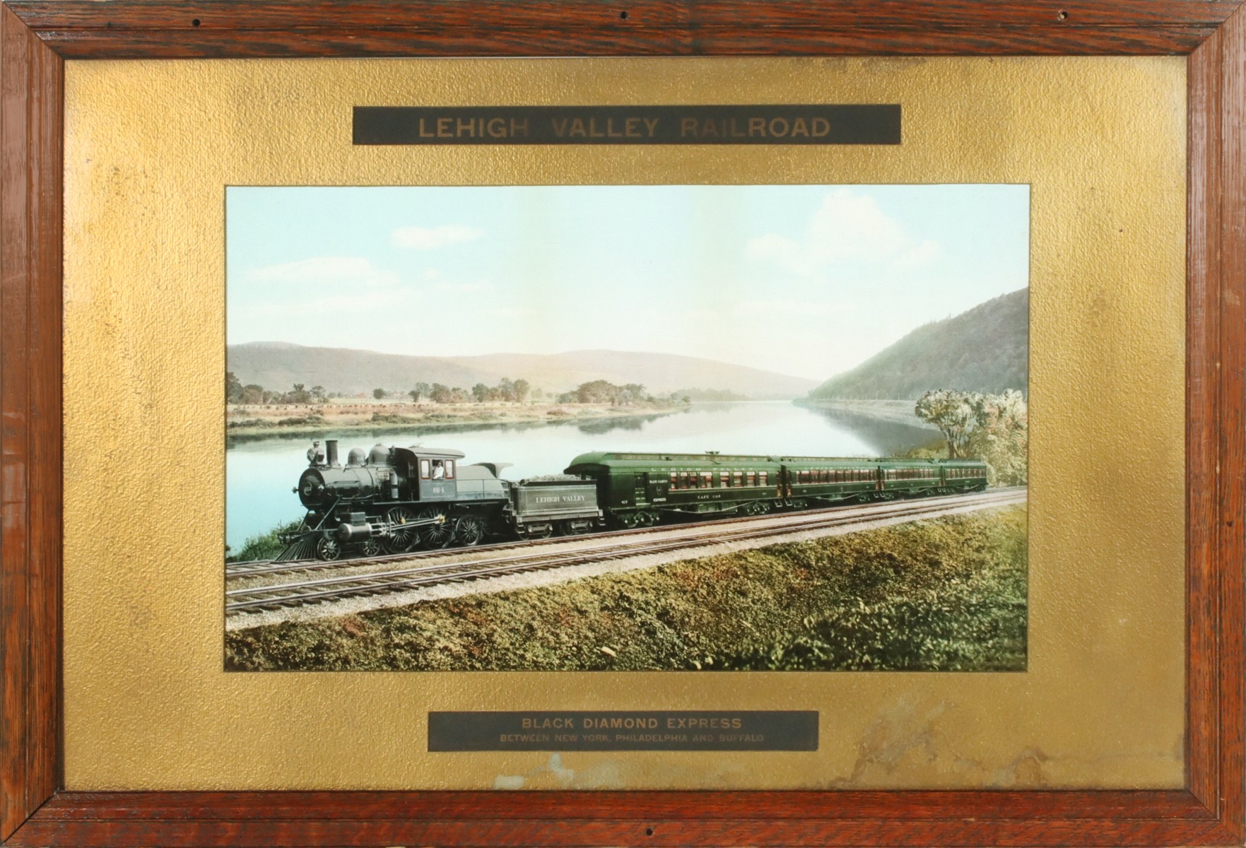 LEHIGH VALLEY 'BLACK DIAMOND EXPRESS' ADVERTISING PRINT