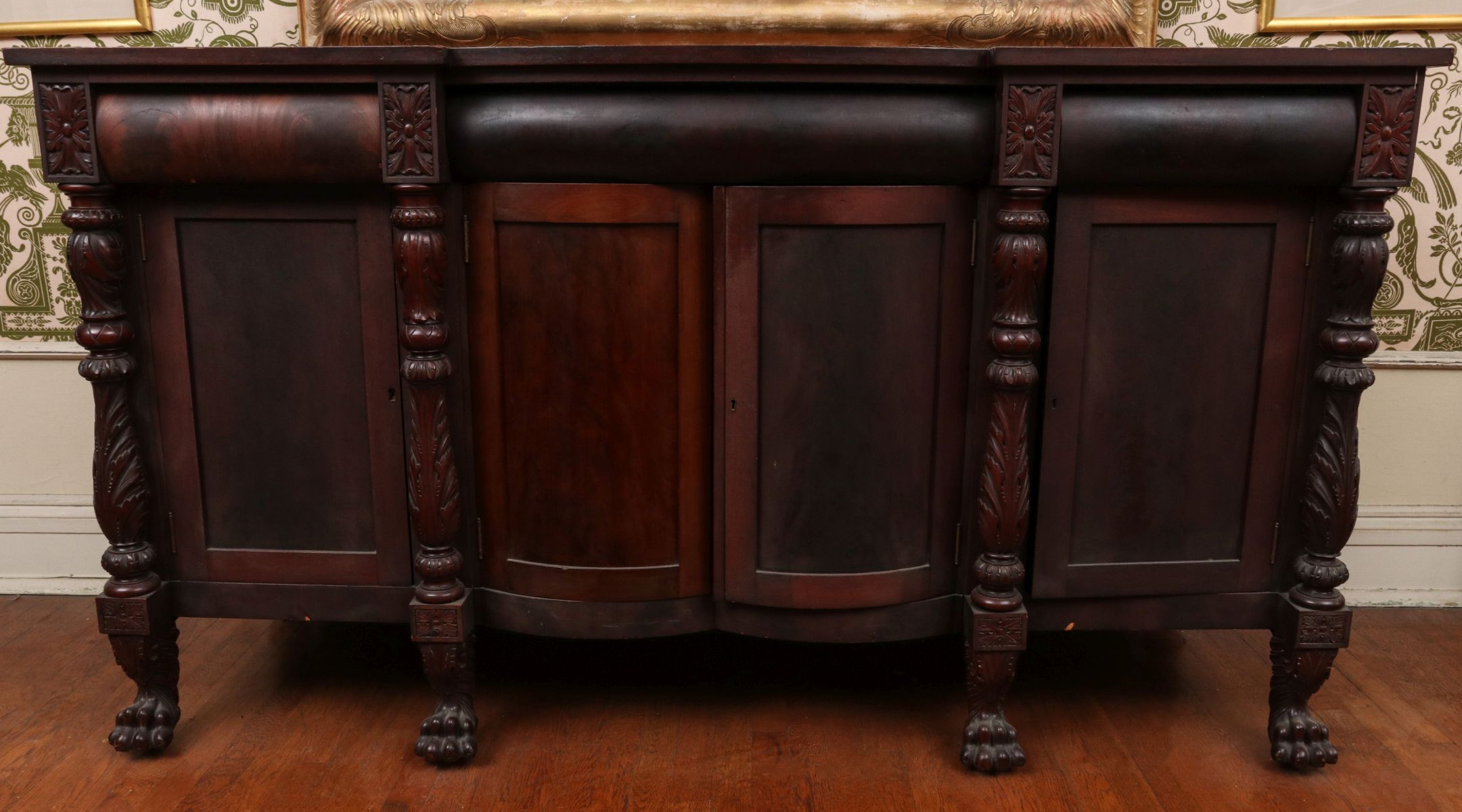 A SECOND PERIOD EMPIRE STYLE MAHOGANY SERVER BASE