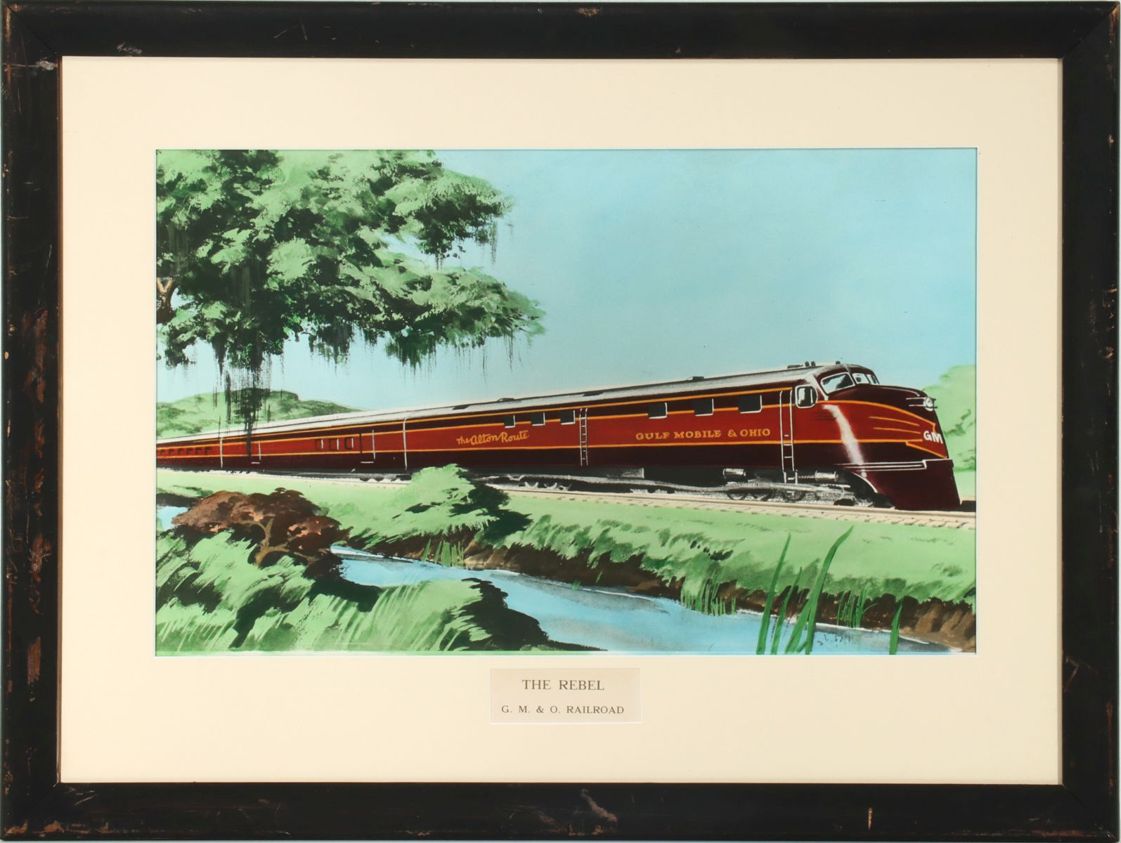 A G.M.&O. RAILROAD STREAMLINER ADVERTISING PRINT