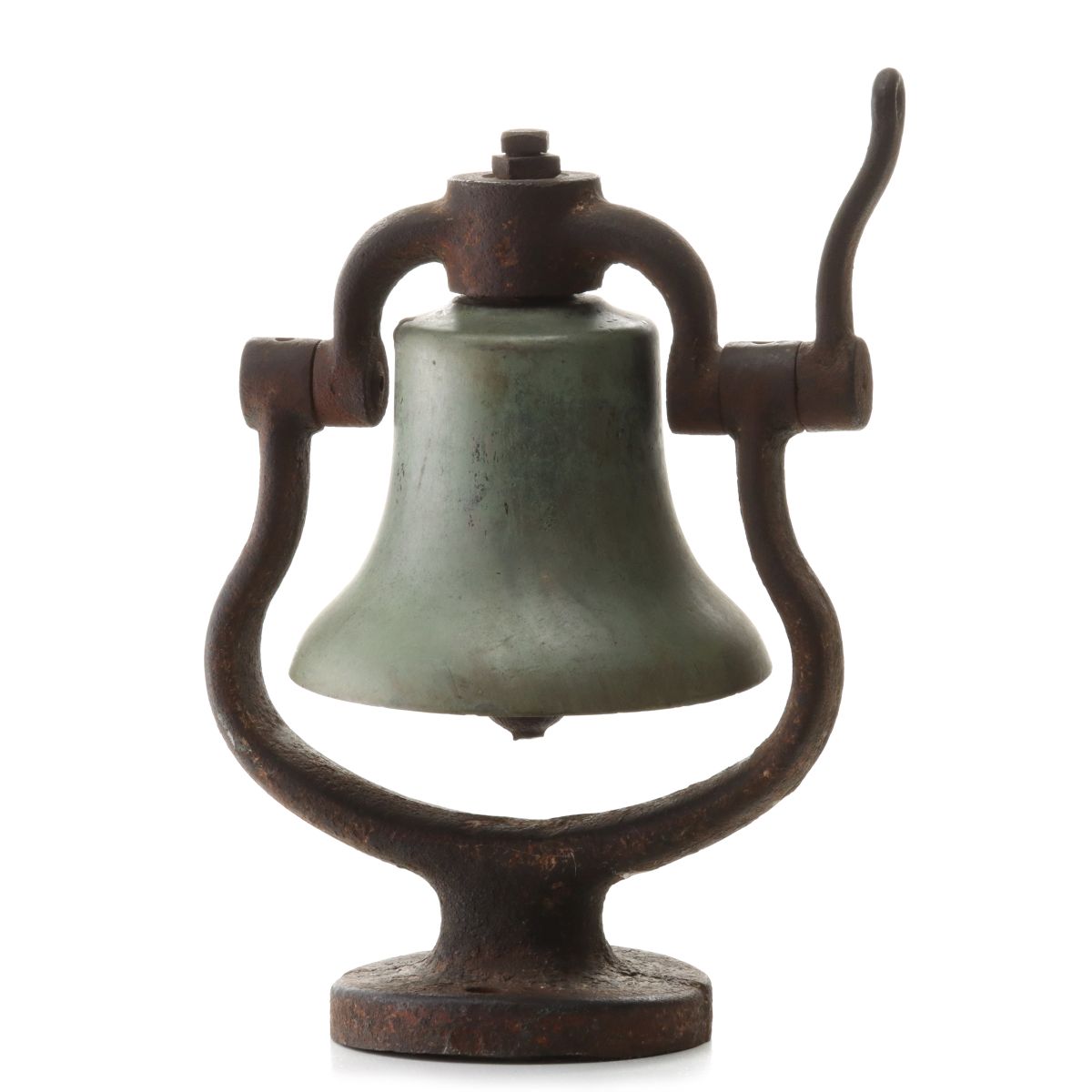 A 9.75 INCH DIAMETER BRONZE OR BRASS LOCOMOTIVE BELL