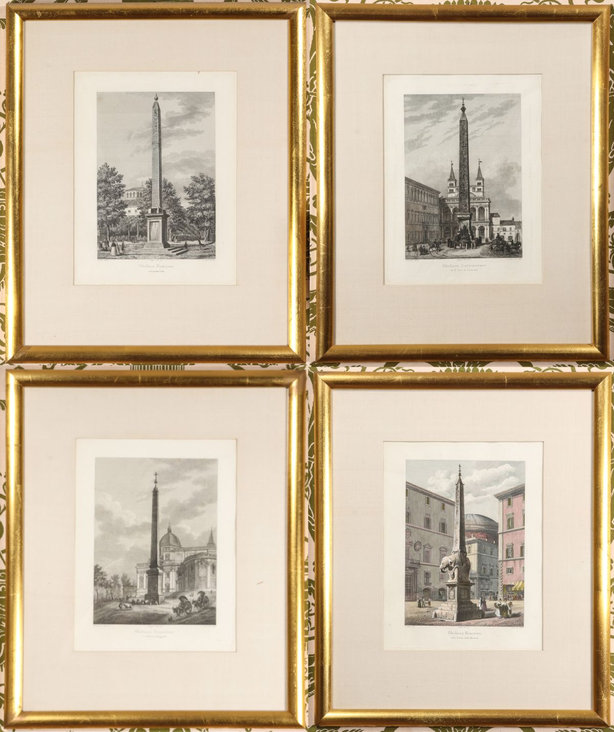 FOUR FRAMED VIEWS OF ITALIAN MONUMENTS