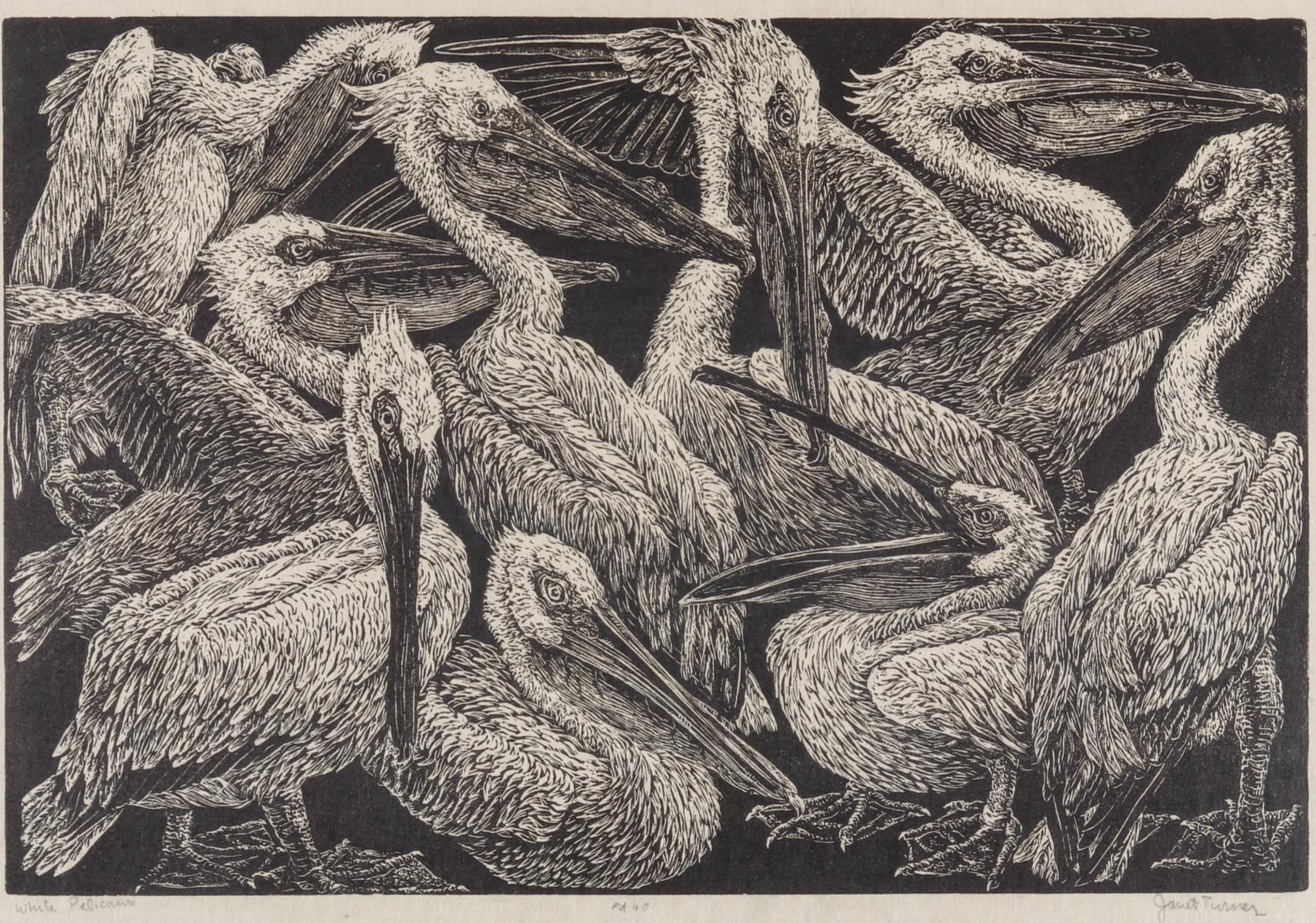 JANET TURNER (1914-1988) PENCIL SIGNED LINOCUT