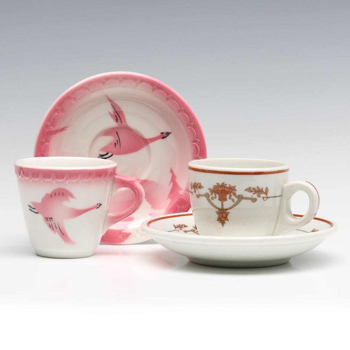 TRAVELER AND PEACH BLOSSOM RAILROAD CHINA DEMITASSE