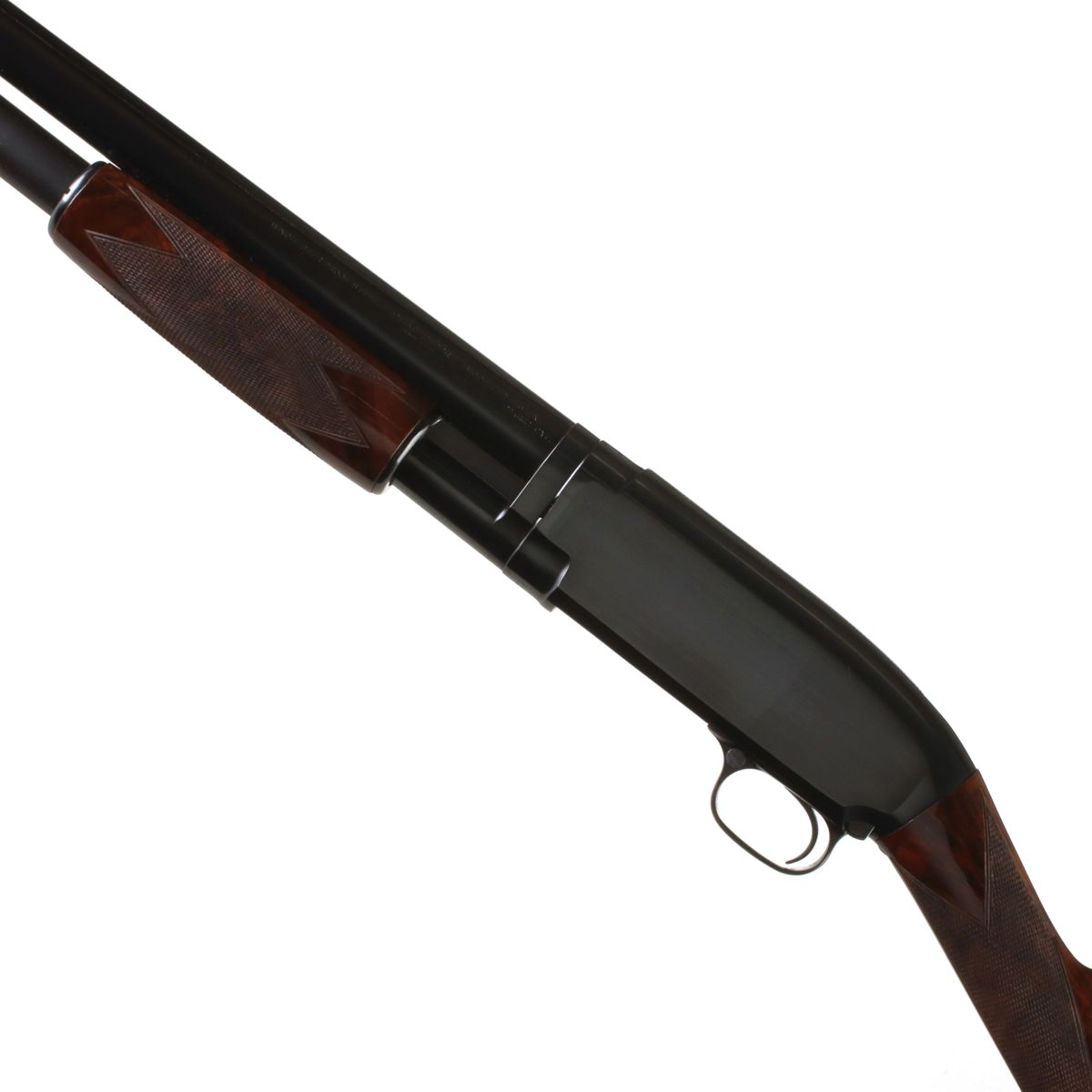 A CLEAN WINCHESTER 16 GAUGE MODEL 12 WITH GREAT WOOD