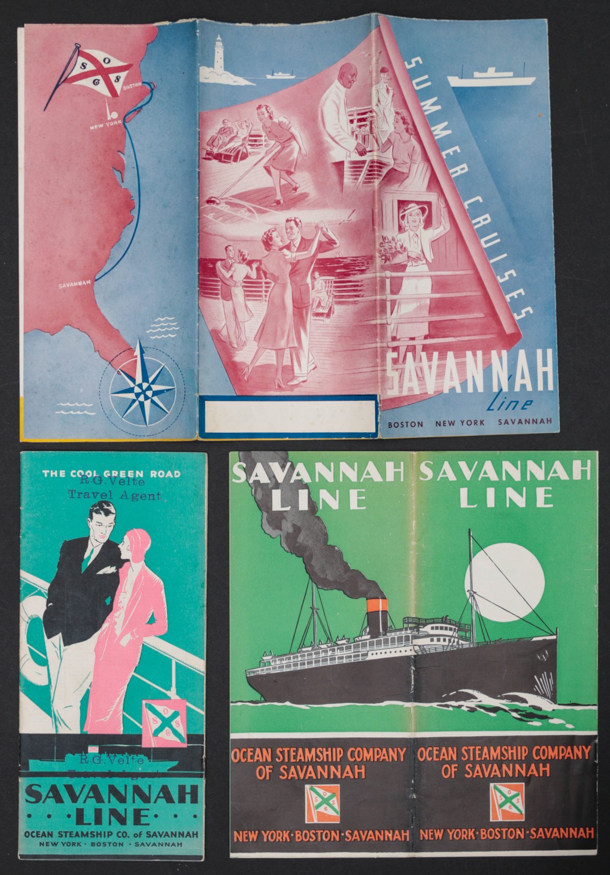 SAVANNAH LINE STEAMSHIP COMPANY BROCHURES, MENUS, ETC.