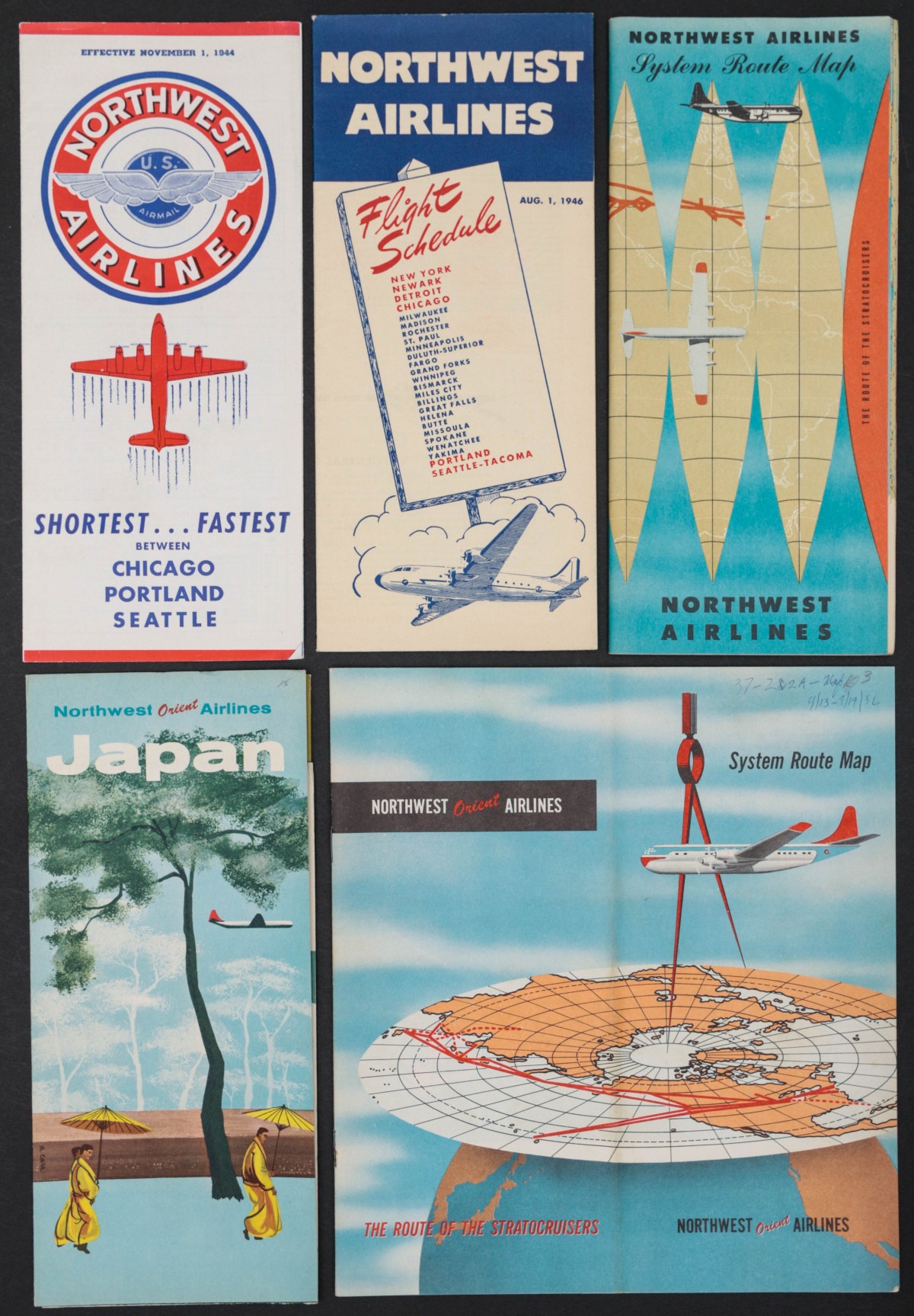 NORTHWEST STRATOCRUISER AND OTHER AIRLINE EPHEMERA