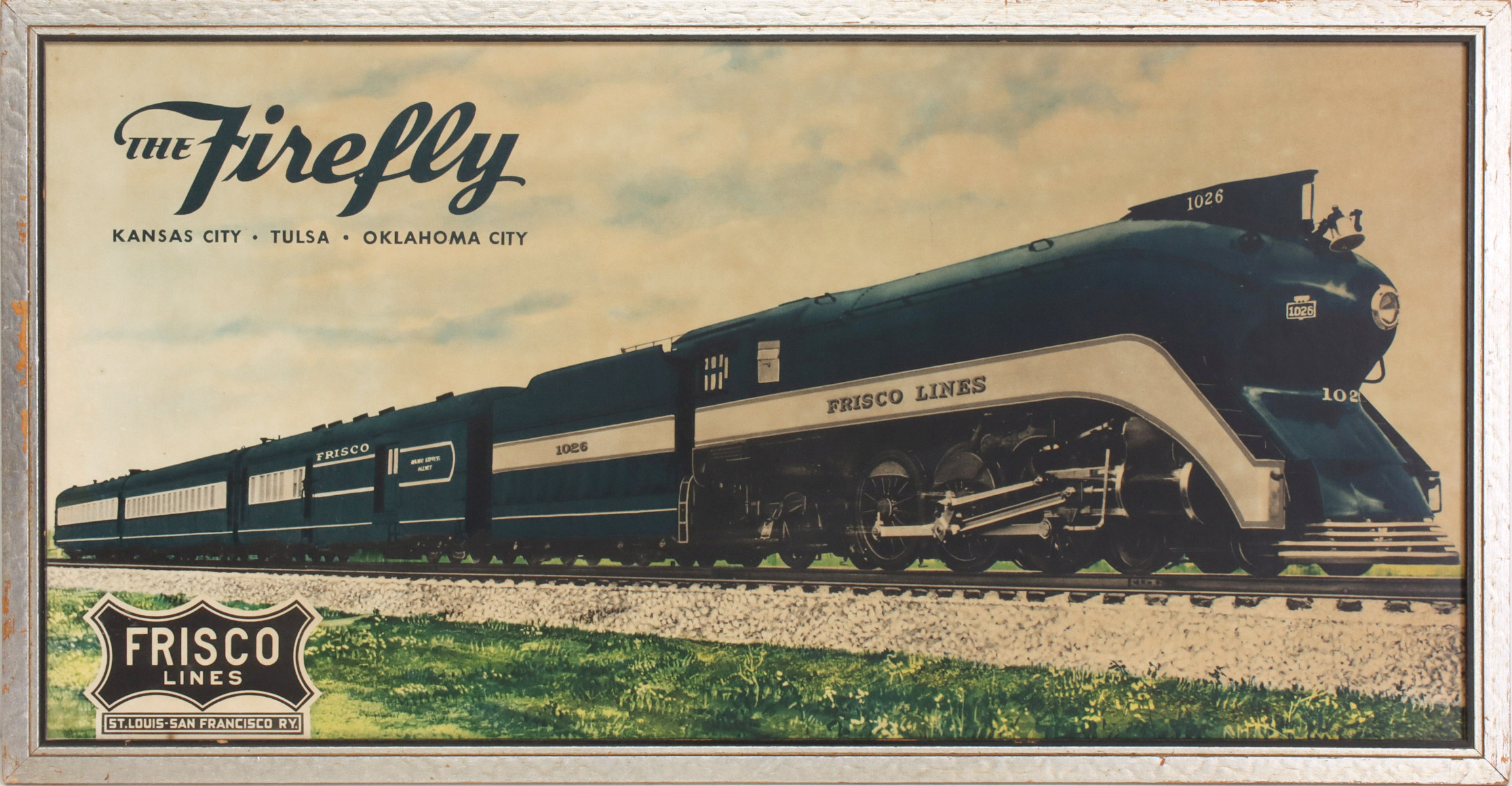 PROMOTIONAL PRINT OF THE FRISCO STREAMLINER FIREFLY