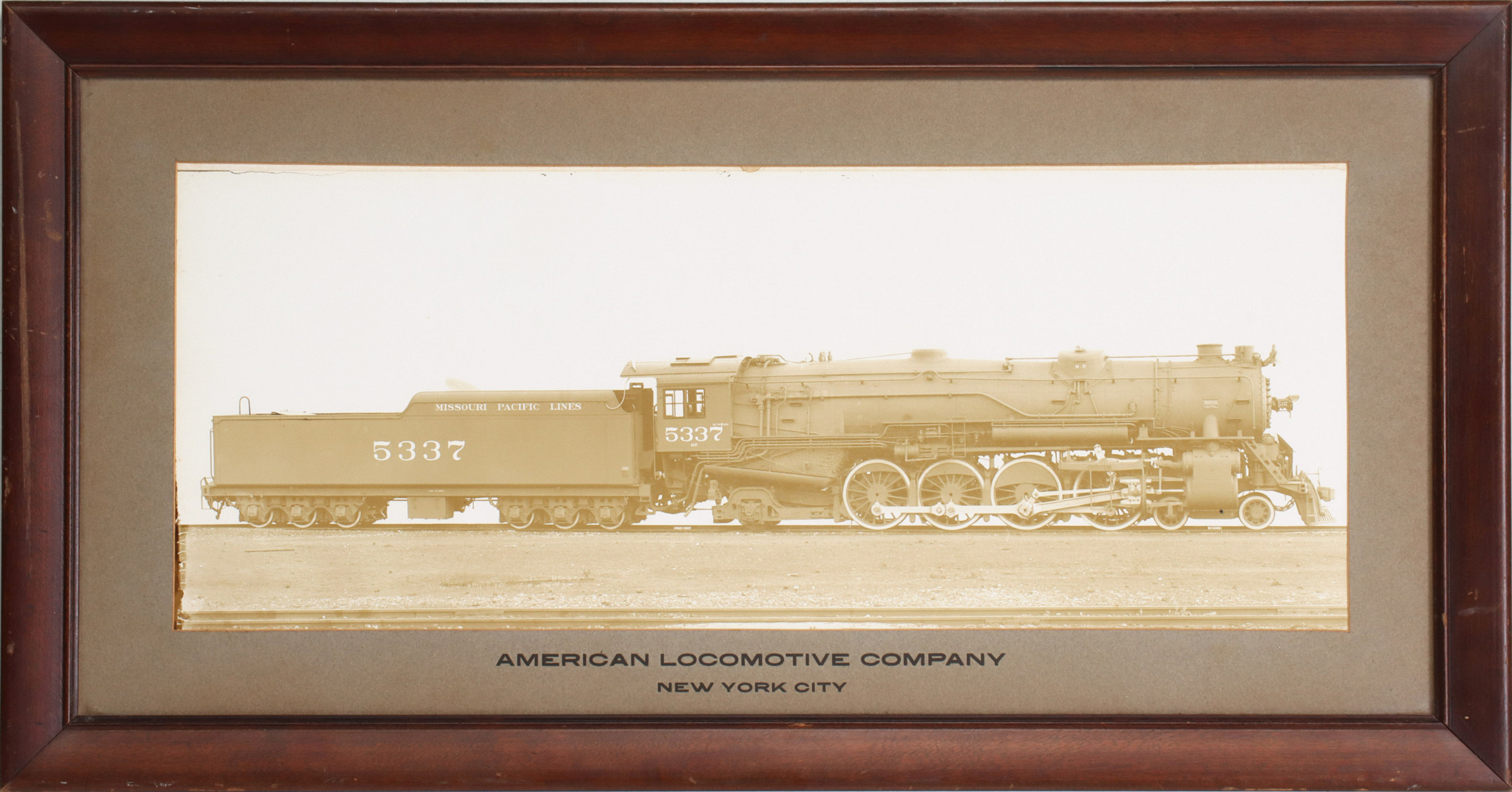 AMERICAN LOCOMOTIVE CO. BUILDER'S PHOTO OF MoPAC 5337