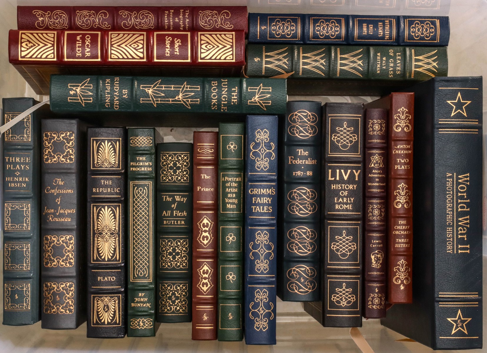 A COLLECTION OF 96 EASTON PRESS LEATHER BOUND BOOKS