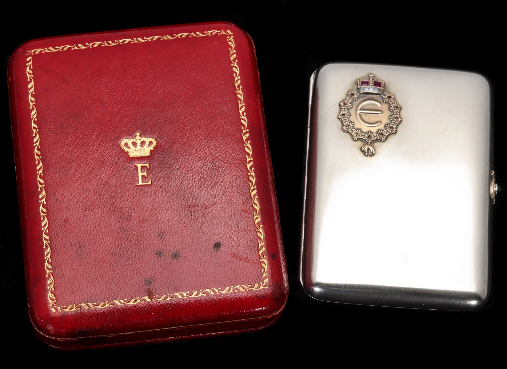 ARCHDUKE EUGEN'S KAISERLY .900 SILVER CIGARETTE CASE