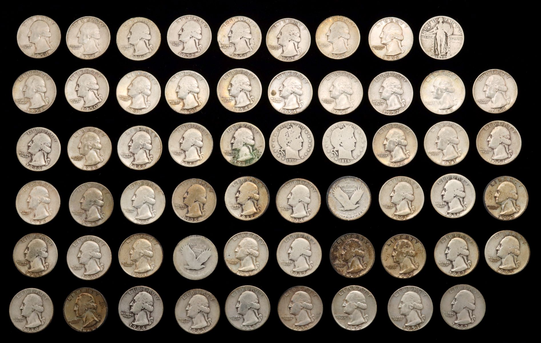 PRE-1964 U.S. SILVER COINAGE, $25.10 FACE VALUE