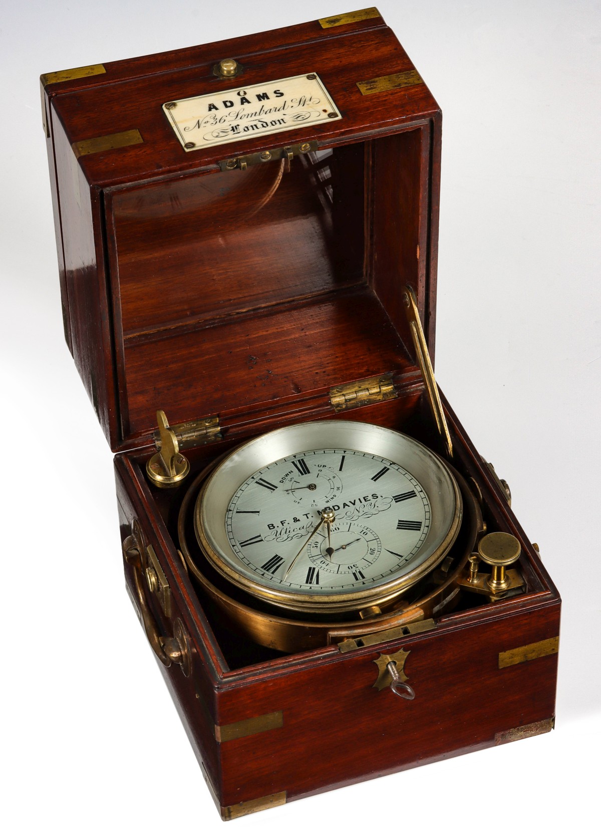 A 19C. MARINE CHRONOMETER SIGNED B.F & T.M. DAVIES