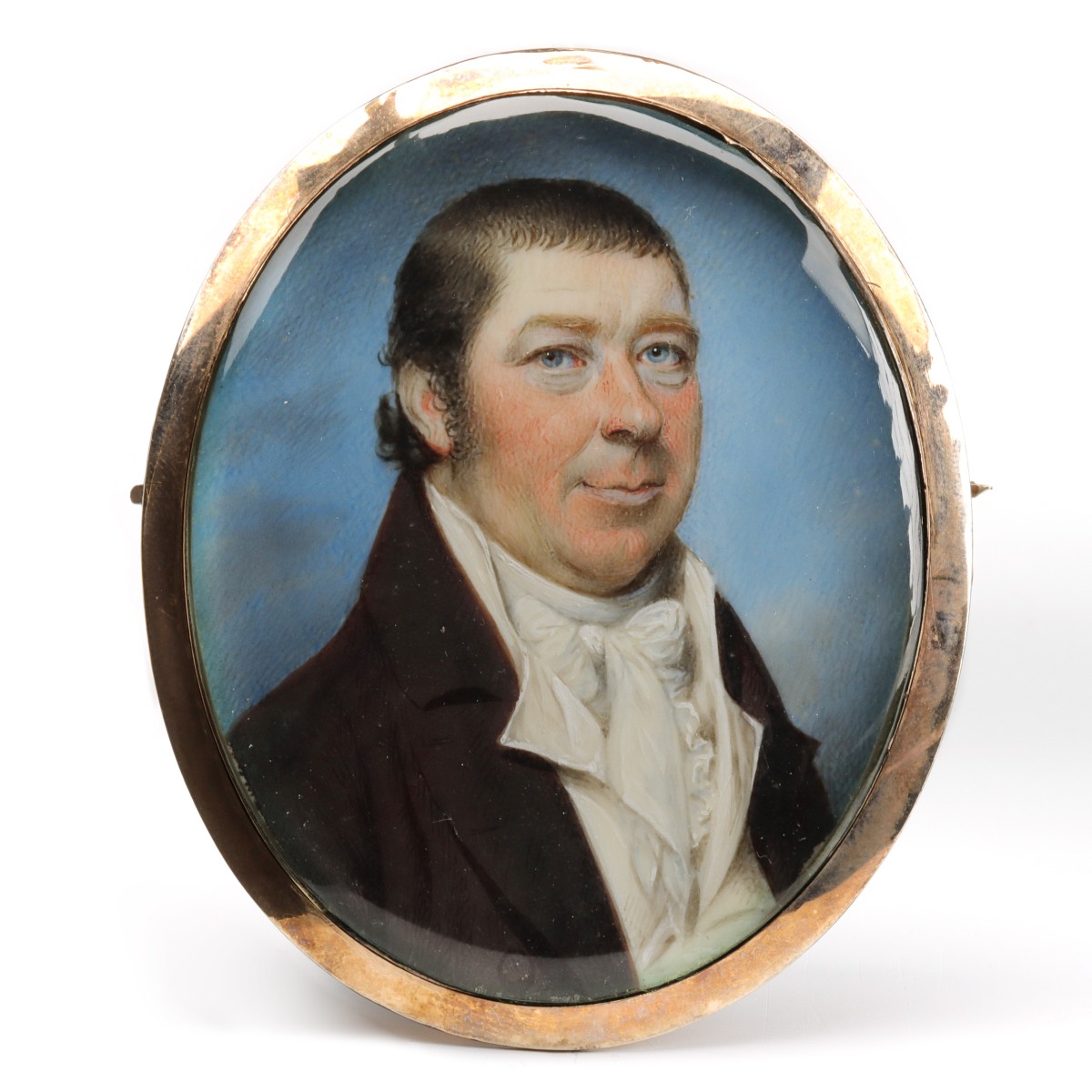 FINE 19TH C. MINIATURE PORTRAIT OF A GENTLEMAN