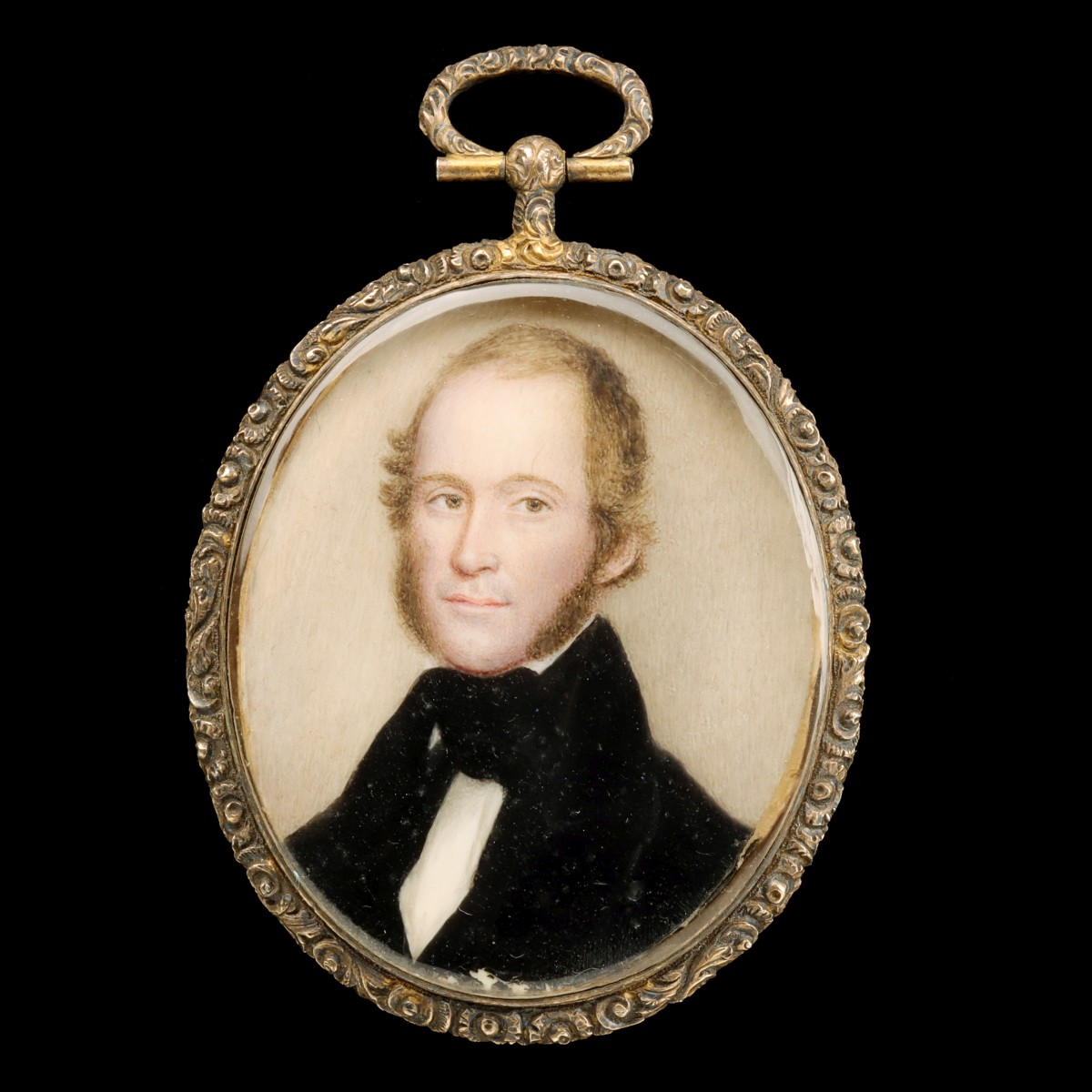 FINE 19TH C. MINIATURE PORTRAIT OF A GENTLEMAN