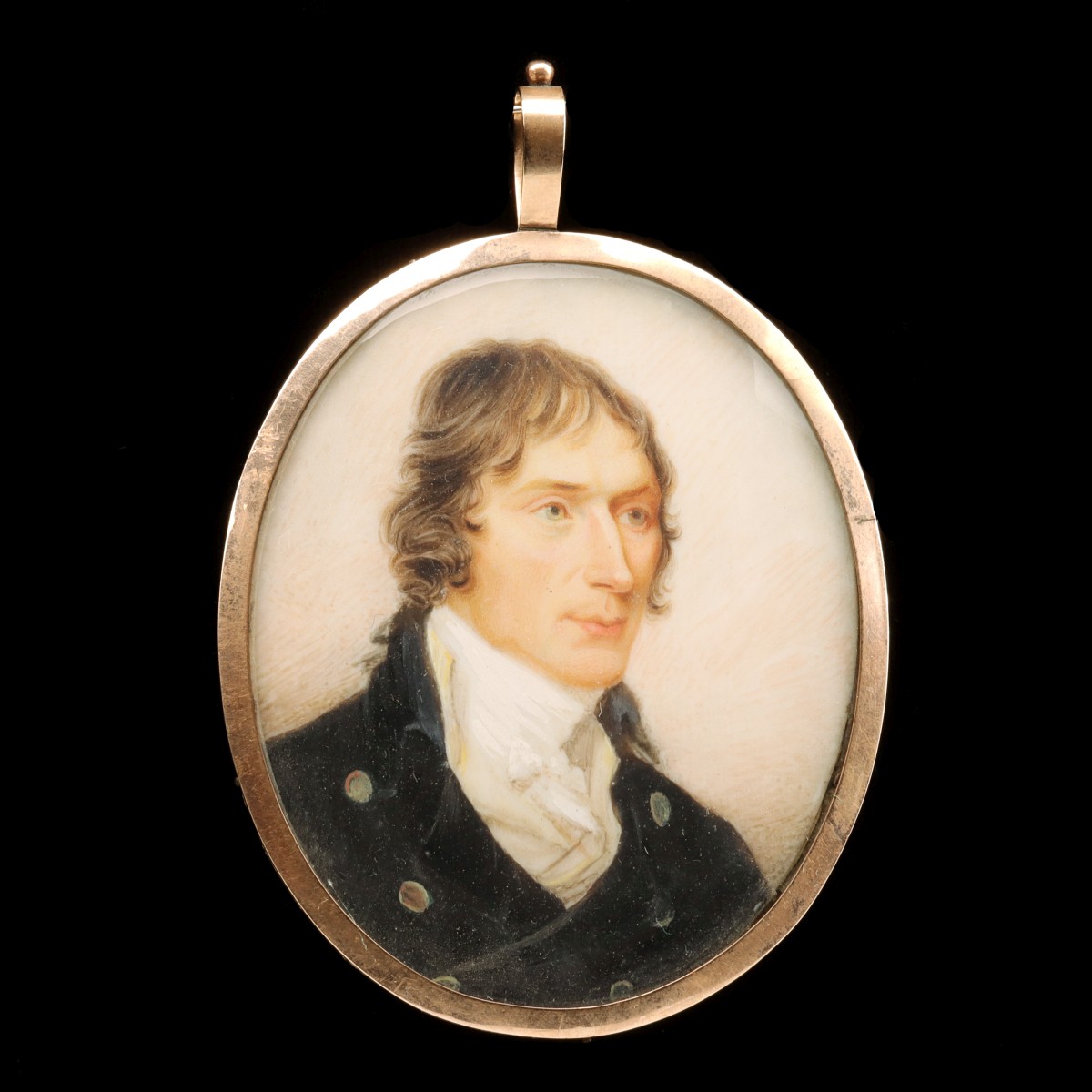 FINE 19TH C. MINIATURE PORTRAIT OF A GENTLEMAN