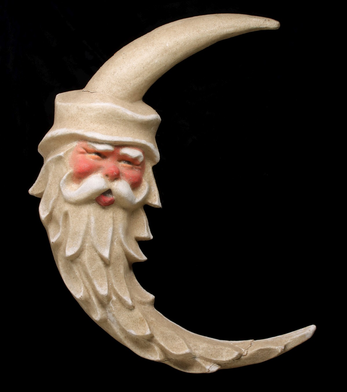 A LARGE UNUSUAL MID 20TH C. SANTA CLAUS CRESCENT