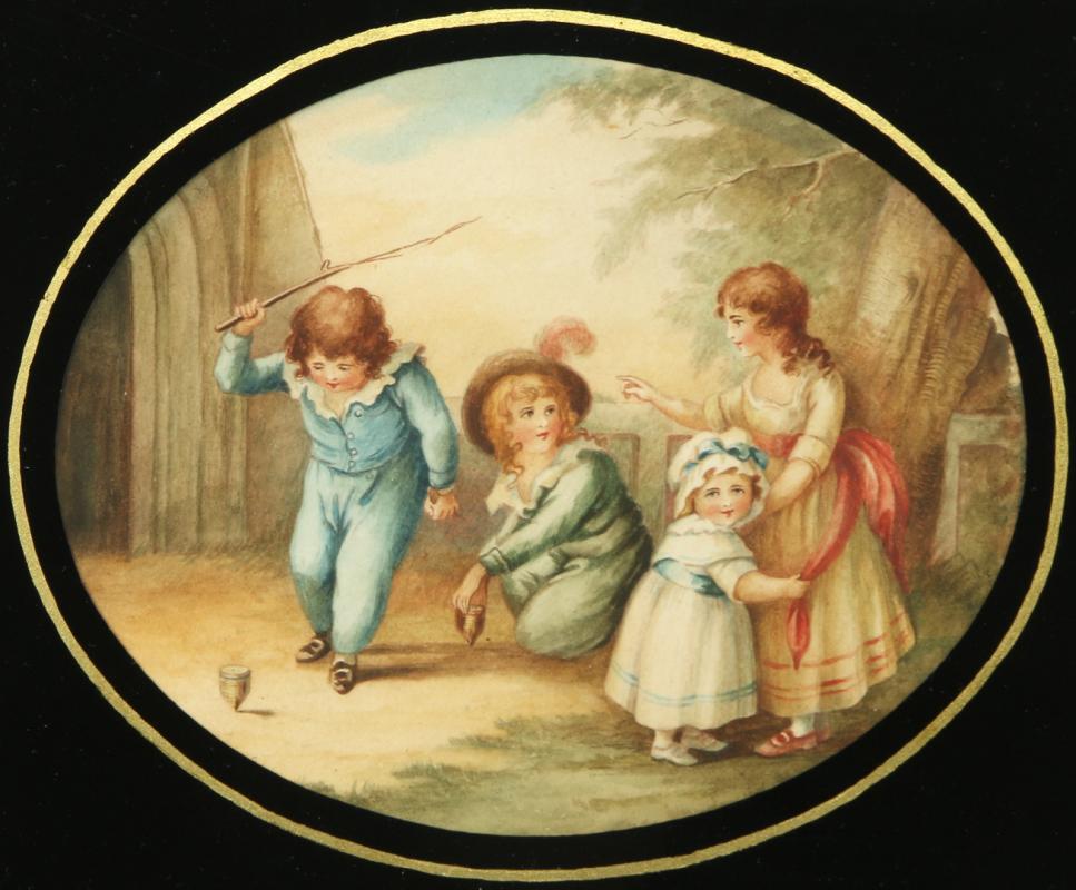ENGLISH SCHOOL VICTORIAN WATERCOLORS OF CHILDREN 