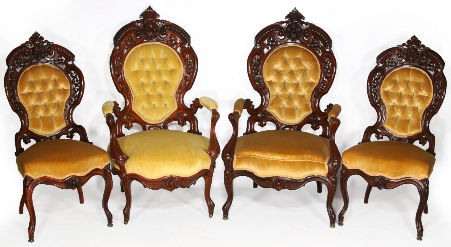 J AND J.W. MEEKS 'HENRY FORD' PATTERN FOUR-PIECE SET