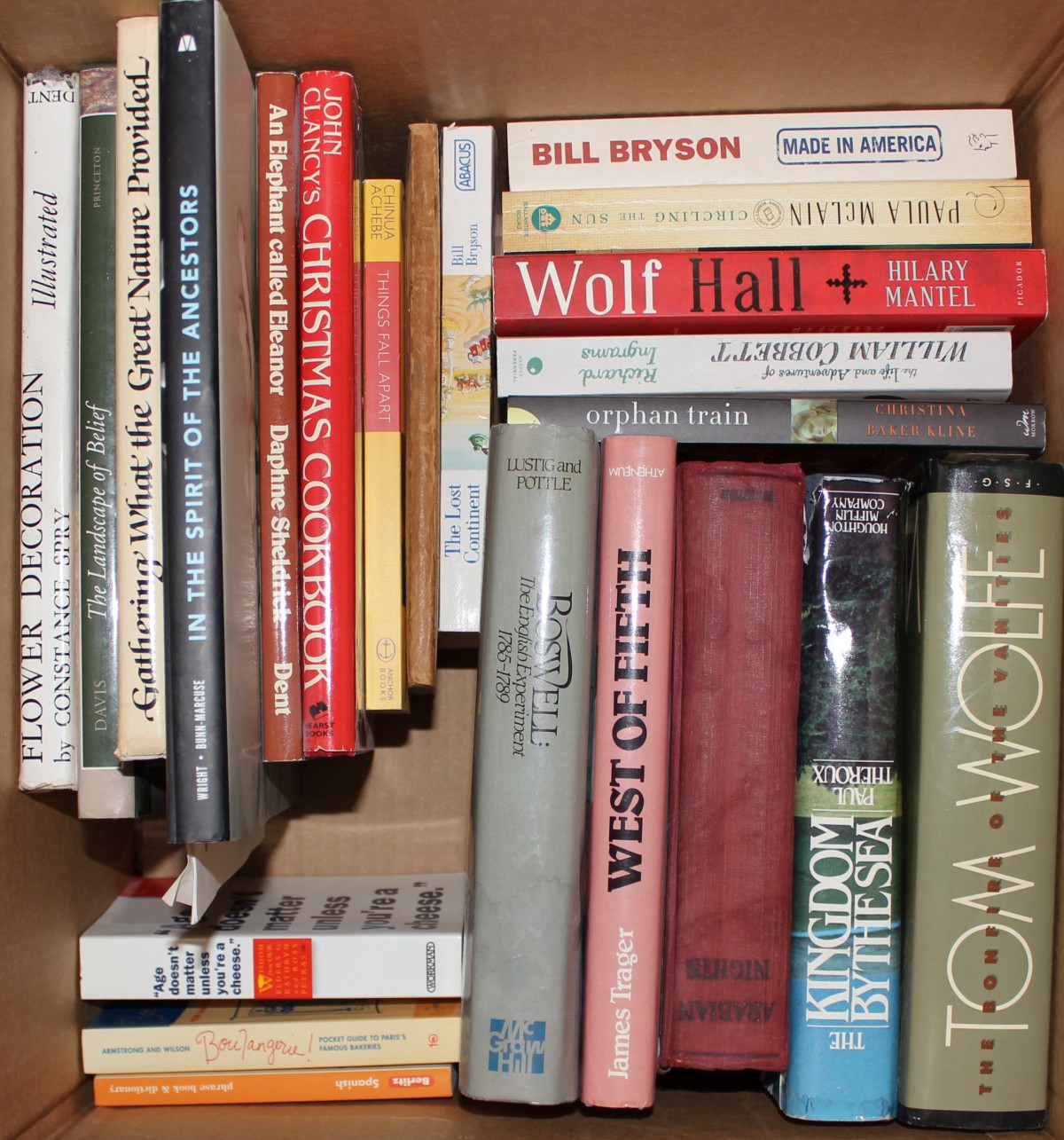 HISTORY, COOKING, FICTION, NON-FICTION