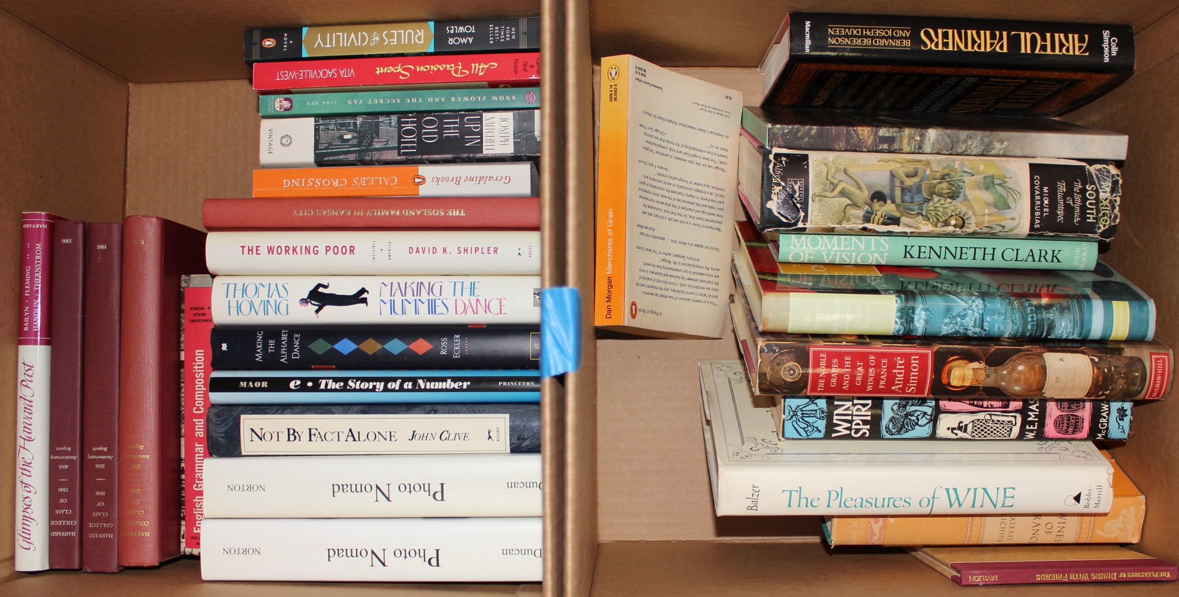 WINE AND SPIRITS FICTION & NON-FICTION, HARVARD COLLEGE