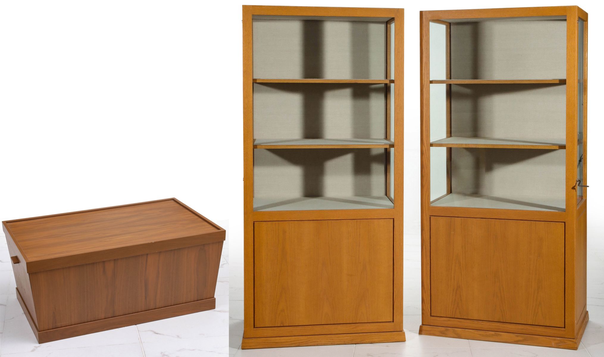 HARDWOOD CHEST AND CUSTOM DISPLAY CABINETS