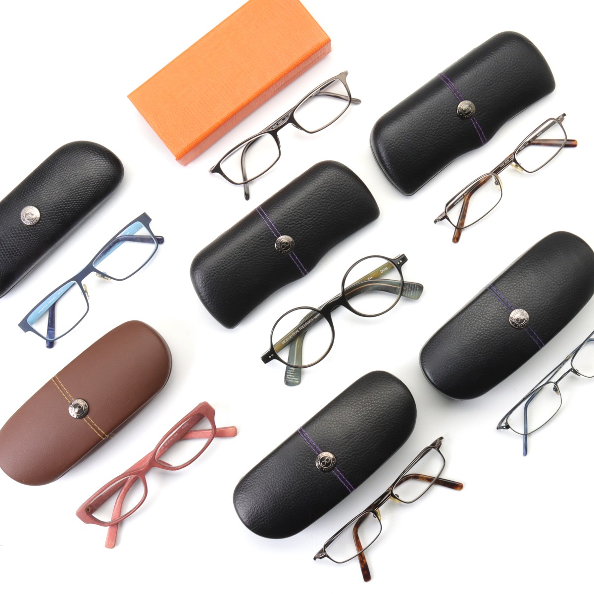 SEVEN PAIR MORGENTHAL FREDERICS DESIGNER EYEGLASSES
