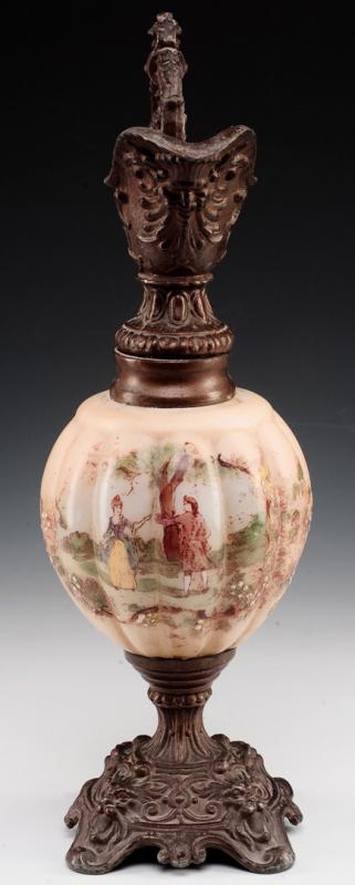 A WAVECREST VICTORIAN ART GLASS EWER