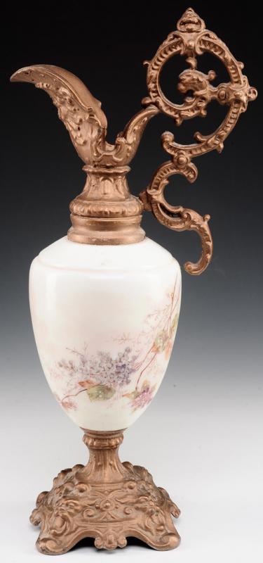 A WAVECREST VICTORIAN ART GLASS EWER