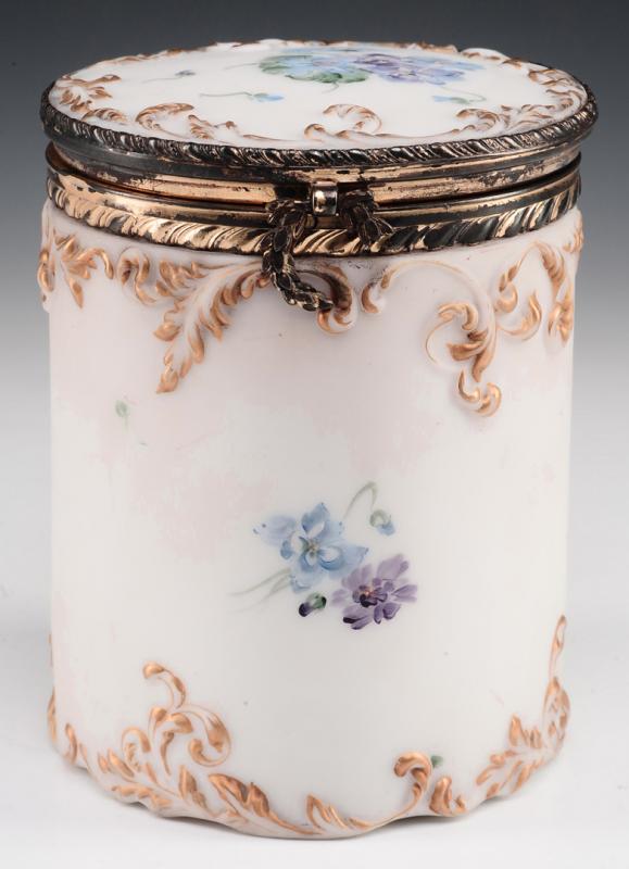 A PAIRPOINT GLASS CIGAR JAR 