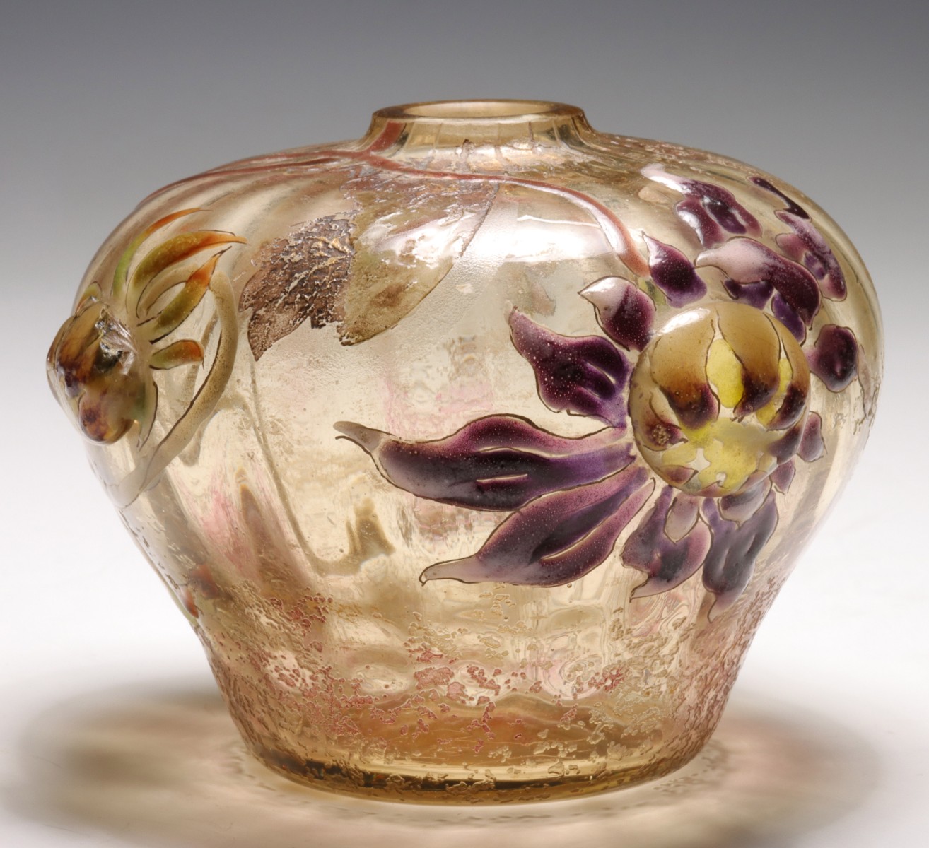 FRENCH ART GLASS SIGNED CRISTALLERIE DE GALLÃ‰, NANCY