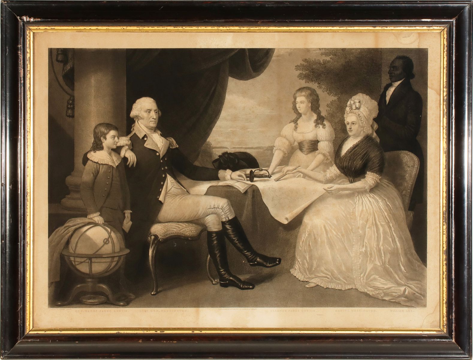 MEZZOTINT TITLED 'THE WASHINGTON FAMILY' AFTER SAVAGE