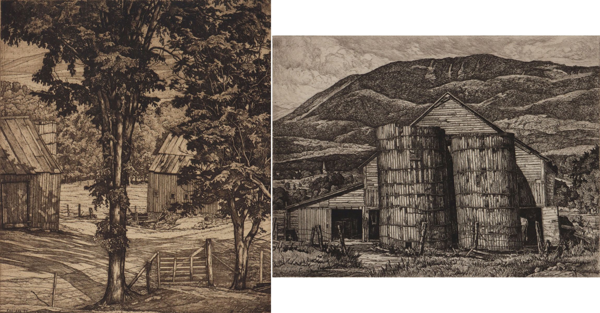 LUIGI LUCIONI (1900-1988) SIGNED ETCHINGS (TWO WORKS)