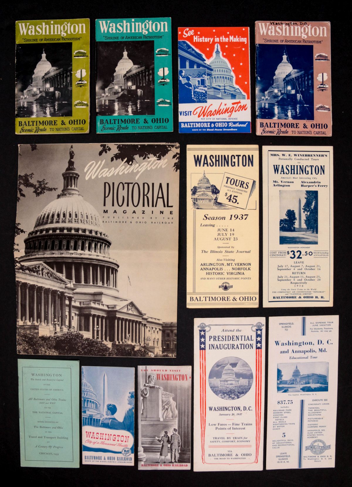 A LARGE COLLECTION OF B & O RAILROAD EPHEMERA (36)