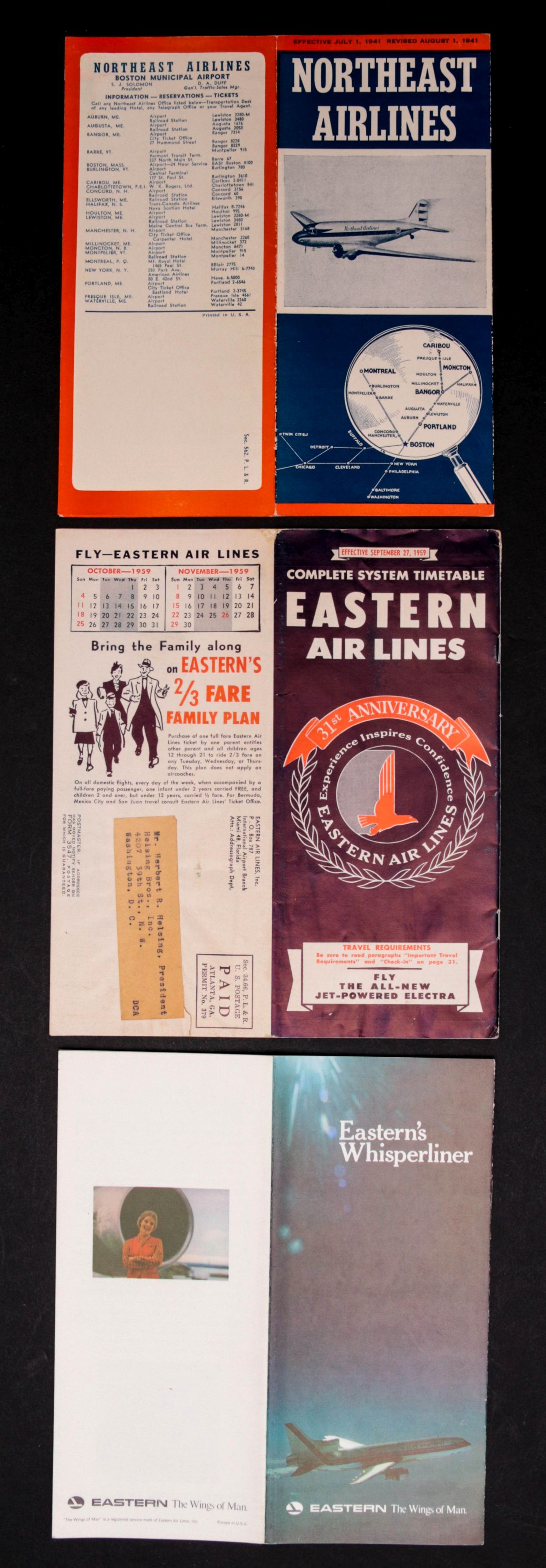 MID TO LATE 20C. AIRLINE TRAVEL EPHEMERA (49PCS)