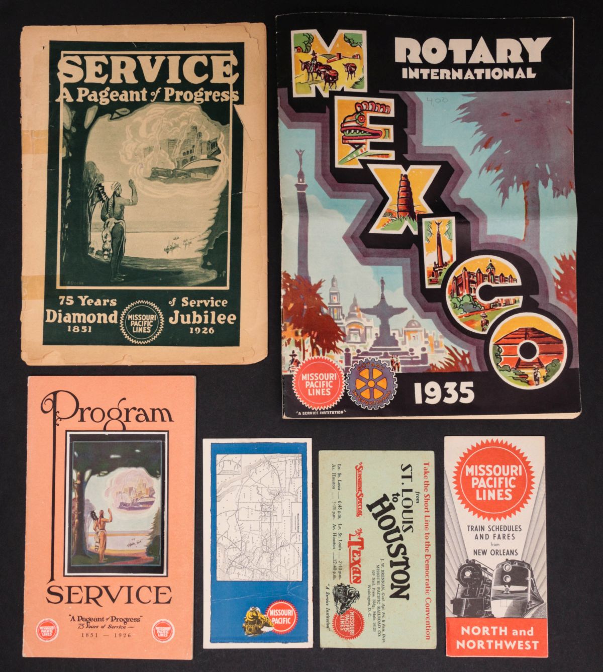 1920s-1940s MISSOURI PACIFIC RR EPHEMERA (16PCS)