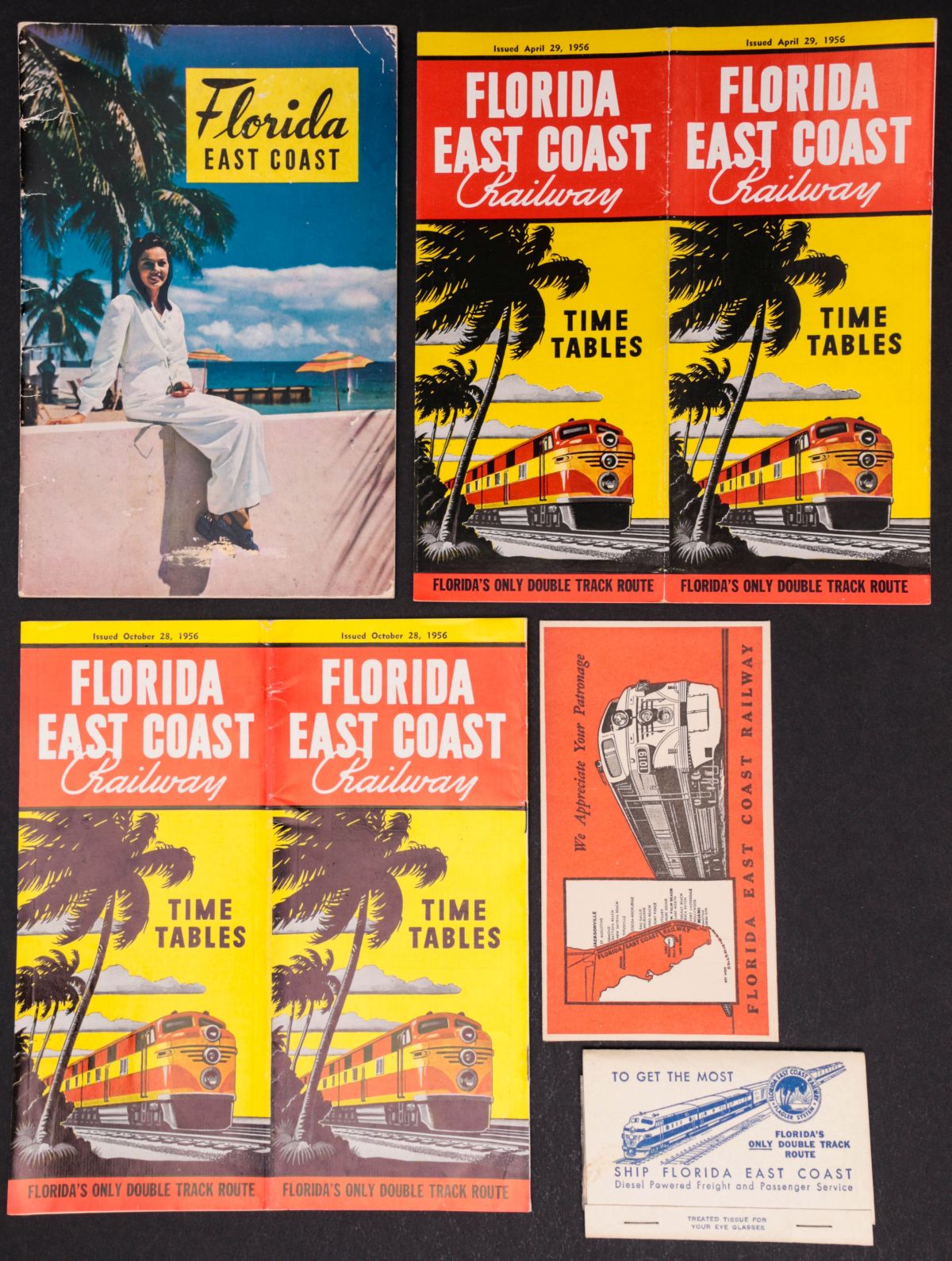 FLORIDA EAST COAST RR EPHEMERA (21PCS)