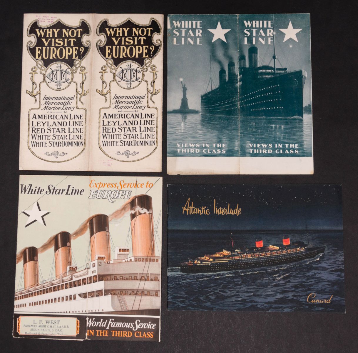 EARLY 20TH C. STEAMSHIP TRAVEL BROCHURES (15PCS)