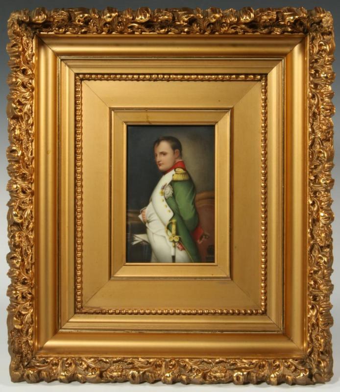 A PORCELAIN PLAQUE PORTRAIT OF NAPOLEON BONAPARTE