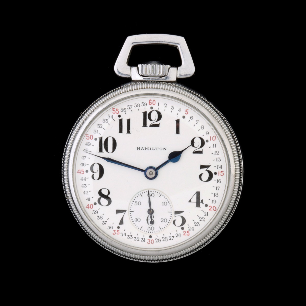 A HAMILTON U.S. GOVT. MOD 992 RR GRADE POCKET WATCH